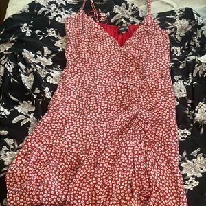 Sugarlips Red and White Floral Dress